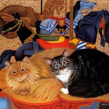 пристроились