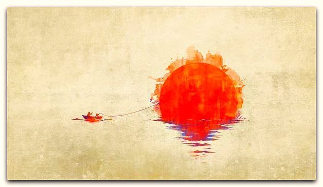 Kajo-kajo - солнце, лодка - оригинал