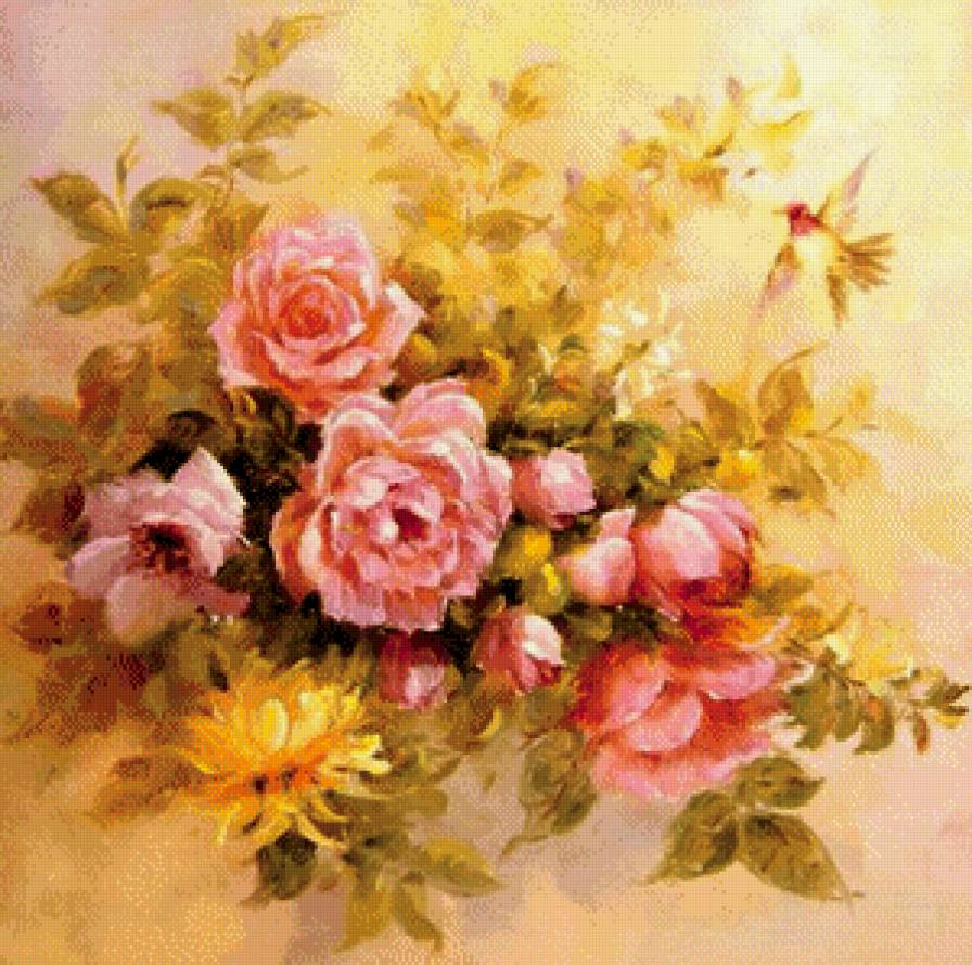 Цветы. худ.А.Джанильятти - картины, розы, цветы - предпросмотр