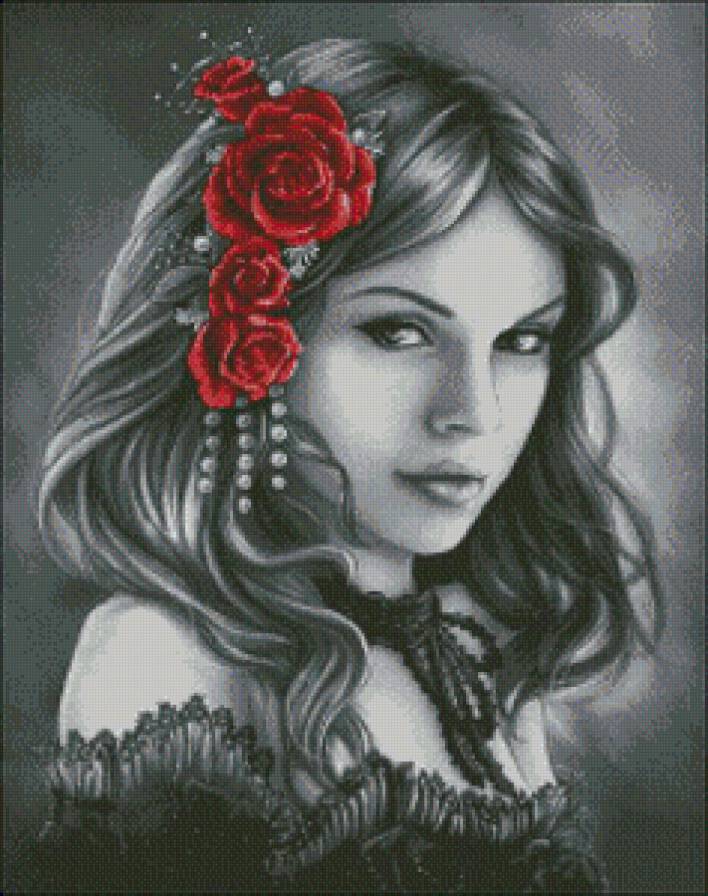 donna e rose rosse - предпросмотр