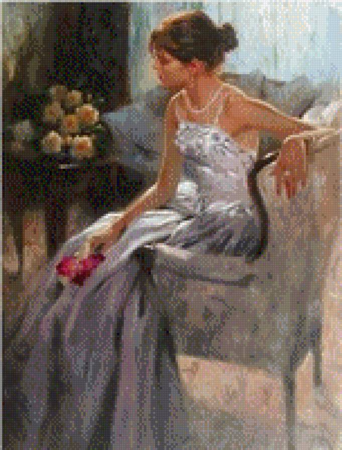 devochka  scvetkom - предпросмотр