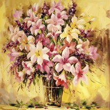 Схема вышивки «Букет лилий. А. Джанильятти»