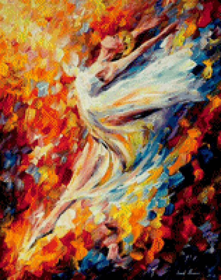 №27 худ. Леонид Афремов - картина, искусство, женщина, балерина, живопись - предпросмотр