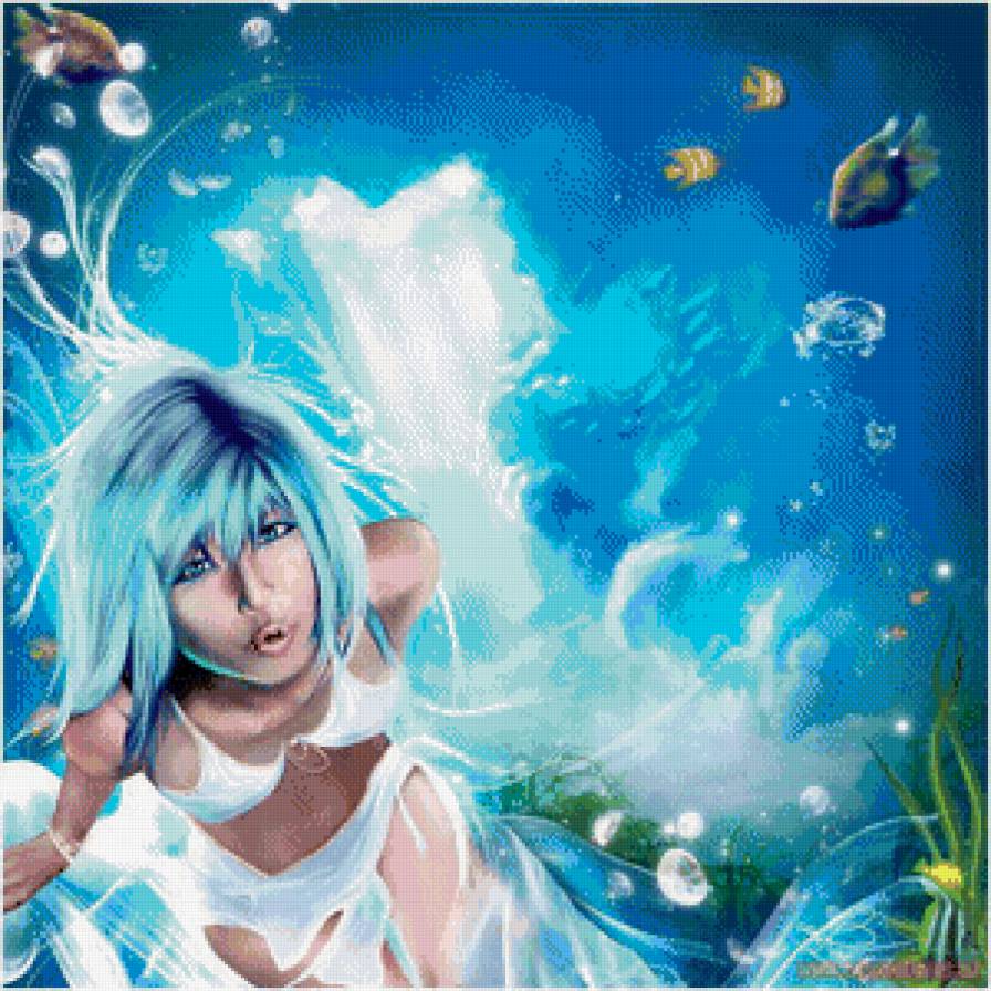 в подводном мире - девушка - предпросмотр