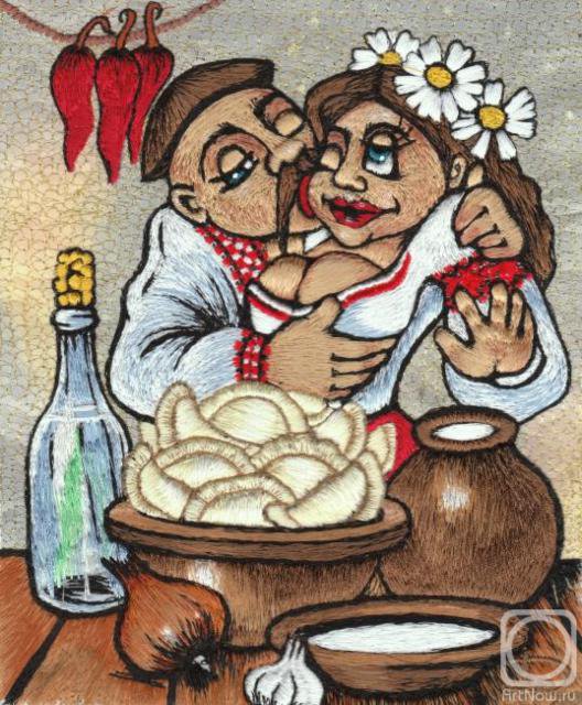 Кум да кума - вареники, застолье - оригинал