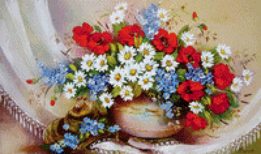 Букет воспоминания - искусство, картина, цветы, живопись, букет - предпросмотр