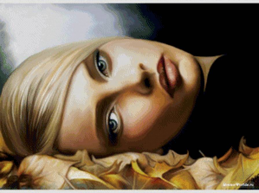 грусть - девушка, портрет - предпросмотр