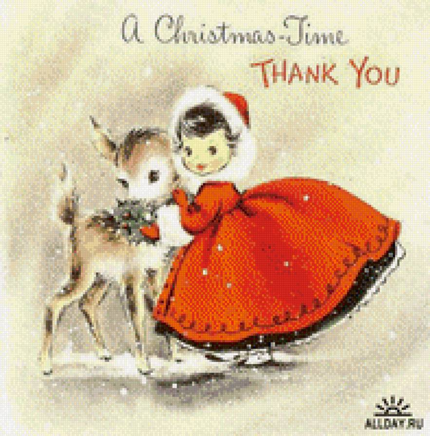 №841858 - девочка, рождество, олень - предпросмотр