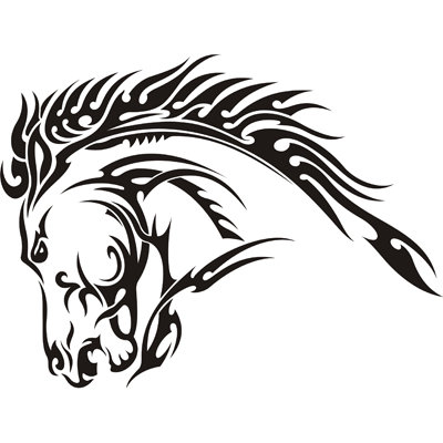 Коник монохром - черно-белое, конь, монохром, животные - оригинал