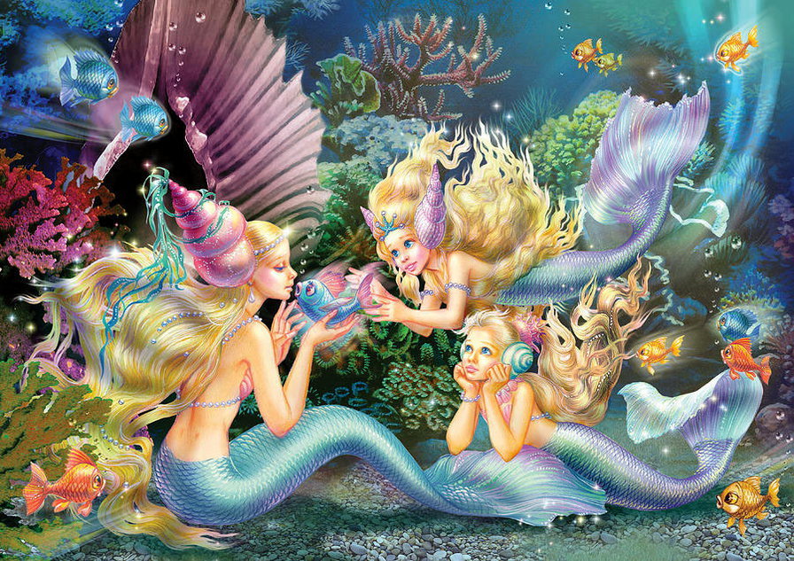 подводное царство - русалки, океан, море, мифология, русалка, сказка - оригинал