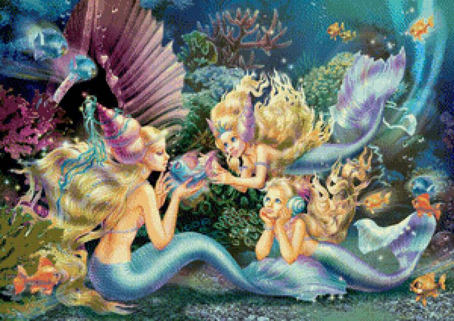подводное царство - сказка, океан, русалка, море, мифология, русалки - предпросмотр