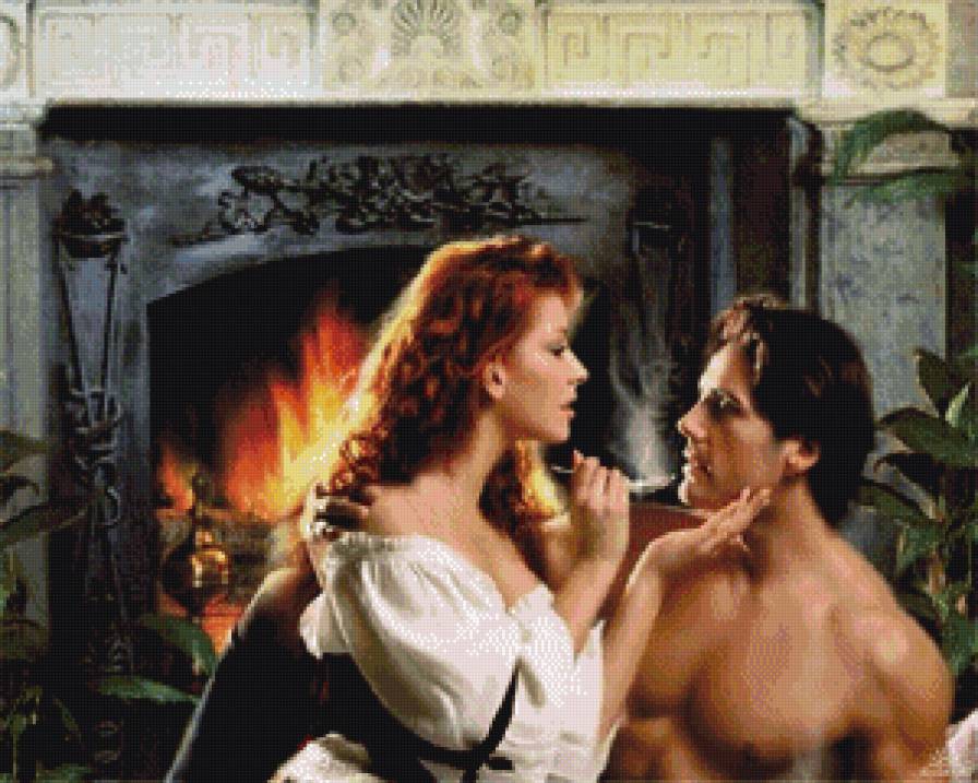 у камина - пара - предпросмотр