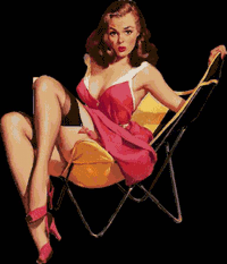 Домохозяйка 50-х - ретро, девушки, домохозяйки, pinup - предпросмотр