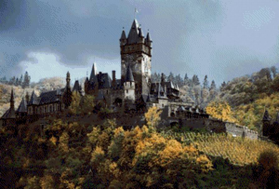 замок - домик, осень, лес - предпросмотр