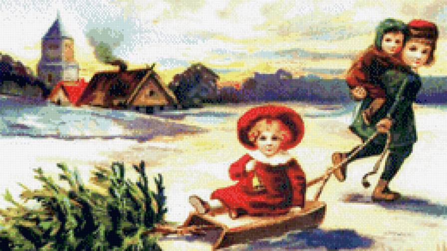 рождество - дети, праздник - предпросмотр