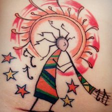 Схема вышивки «Кокопелли»