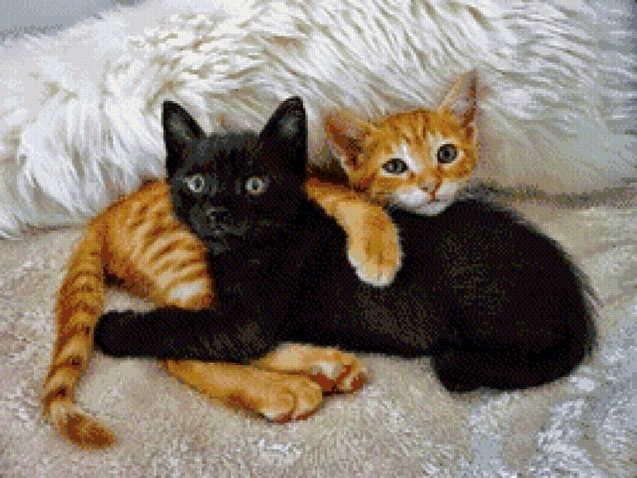 Счастье. Котики. - счастье, панно, котята - предпросмотр