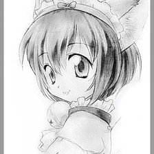 Оригинал схемы вышивки «девушка аниме» (№845848)
