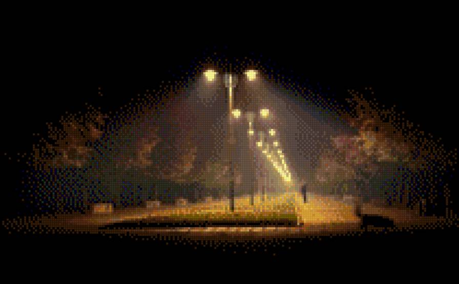 Любовь дарит свет - фонарь, ночь, влюбленные - предпросмотр