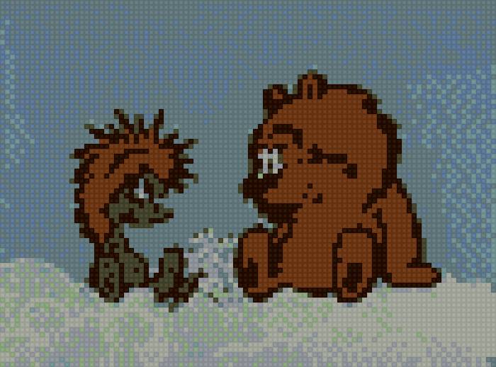 Трям, здравствуйте - мультфильм, медвежонок, ежик - предпросмотр