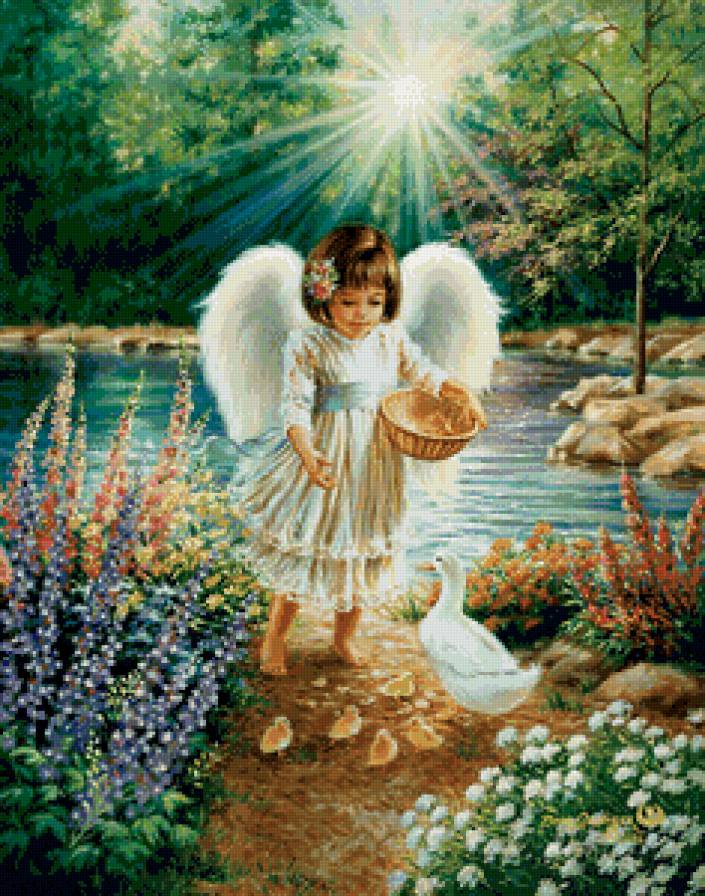 девочка ангелок - ангел, дети, девочки, детское, ангелочки, ангелы, крылья, добро - предпросмотр