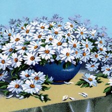 Схема вышивки «ромашки»