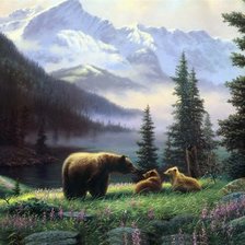 Схема вышивки «Мішки»