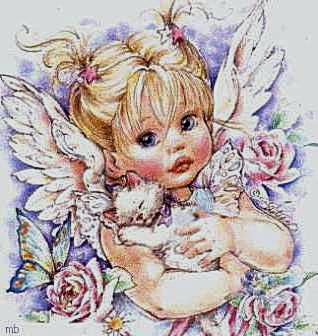 Ангелочек - ангелок, девочка, кошки, ребенок, котенок, ангел - оригинал