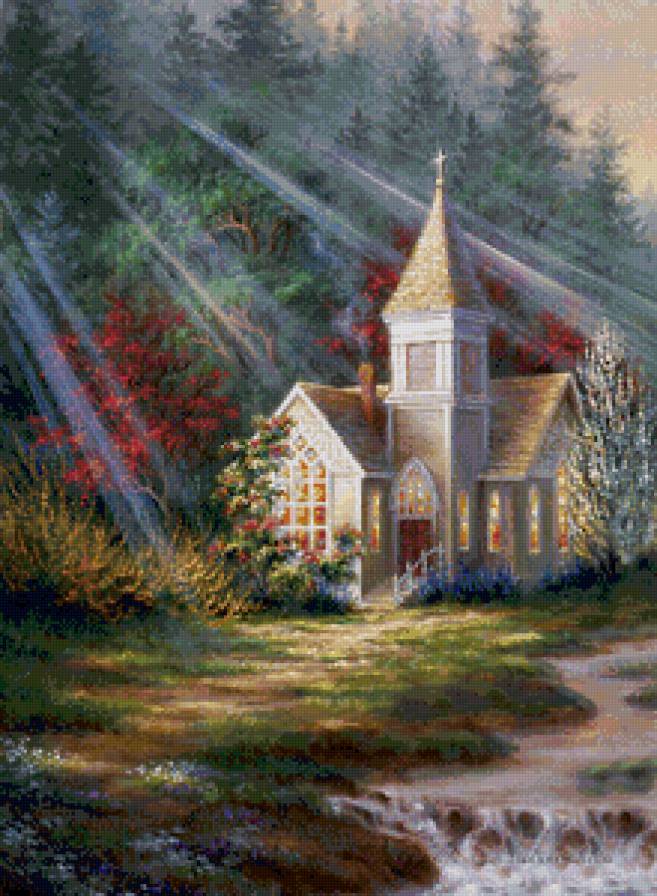 молитвенный дом - молитва, рай, природа, дом, церковь - предпросмотр