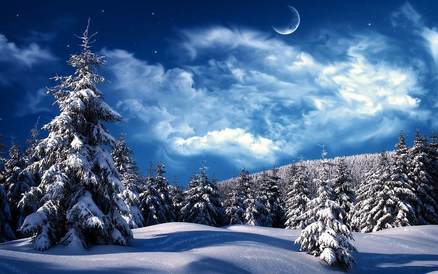 Зимовий ліс - оригинал