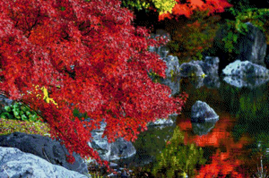 осінь - дерева, вода, ліс, природа - предпросмотр