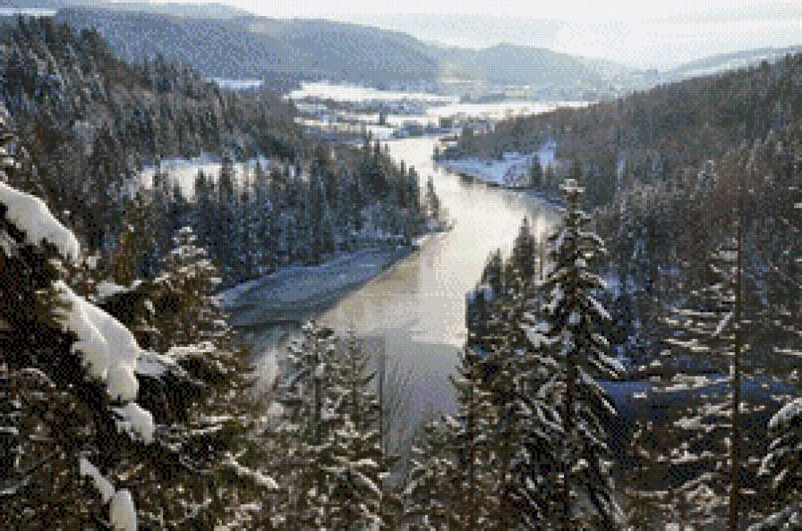 Гори - вода, природа, зима, гори - предпросмотр