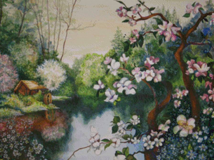 Пейзаж 14 - весна, природа, озеро, пейзаж - предпросмотр