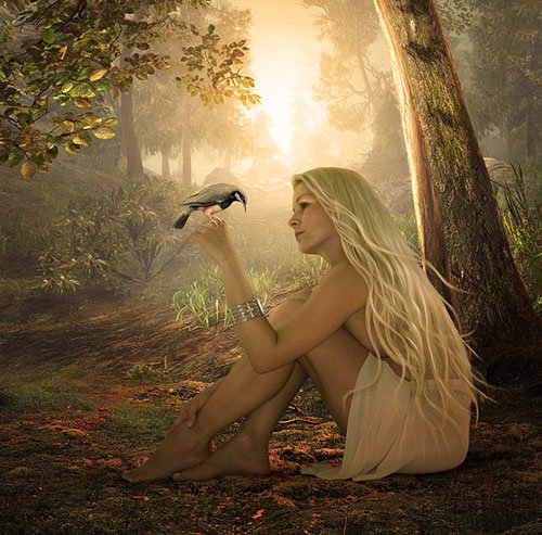 девушка в лесу - девушка, природа - оригинал