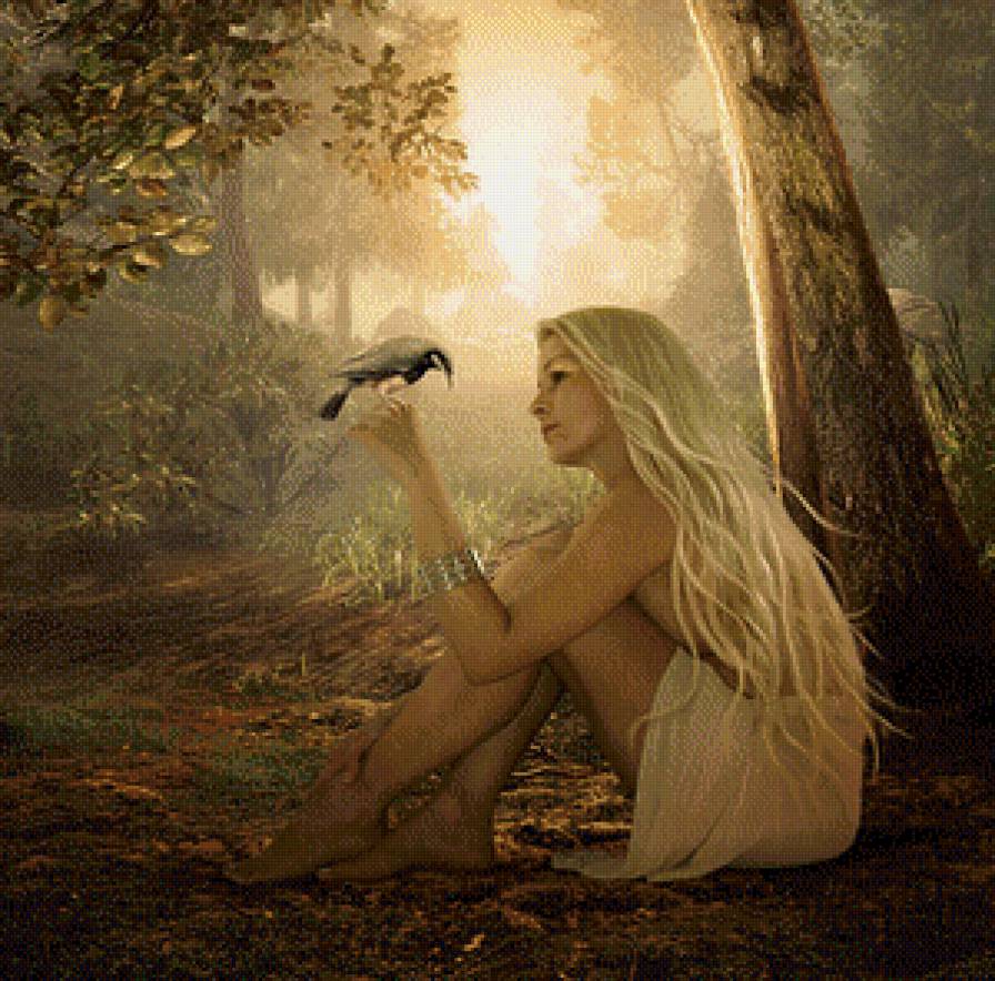 девушка в лесу - природа, девушка - предпросмотр