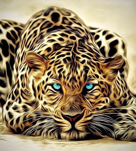 леопард нереальный красавец - леопард, животные, хищник - оригинал