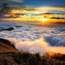 Схема вышивки «закат»