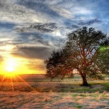 Схема вышивки «закат»