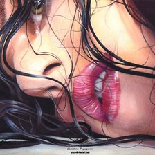 Схема вышивки «дівчина»