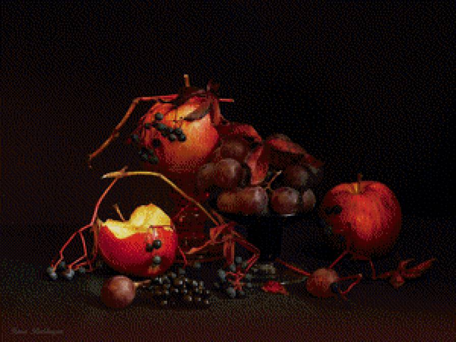 натюрморт с виноградом - предпросмотр