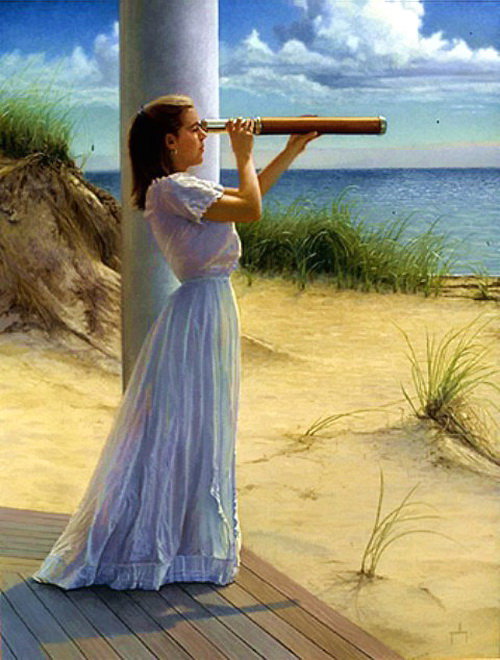 №849429 - ожидание, море, девушка - оригинал