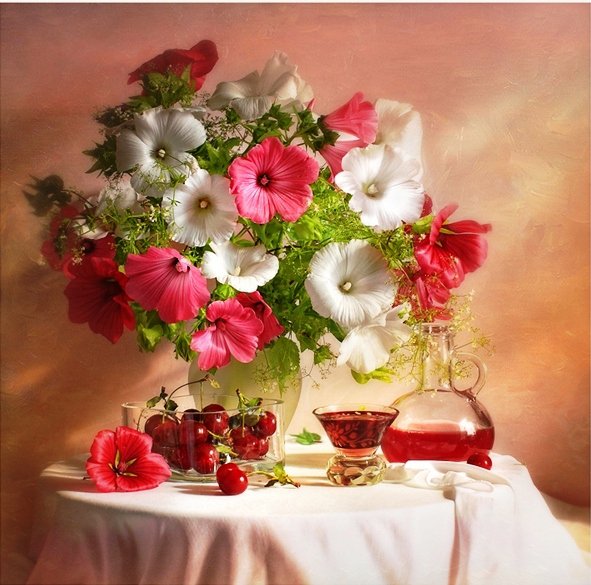 лаватера и вино - оригинал