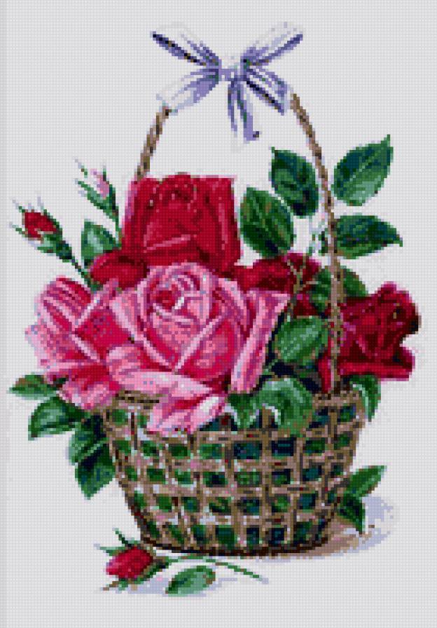 корзина с цветами - корзина с цветами - предпросмотр