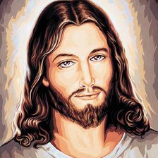 Оригинал схемы вышивки «иисус» (№849927)