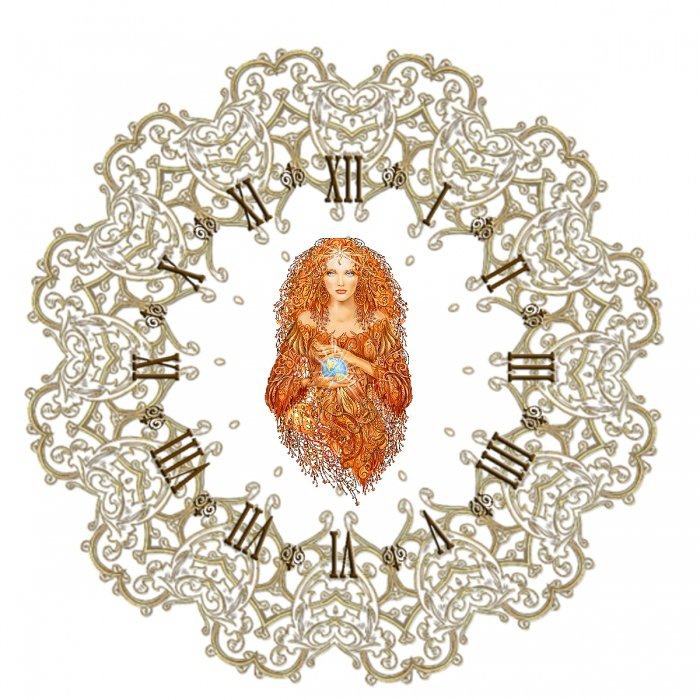 часы - девушка, магия, часы - оригинал