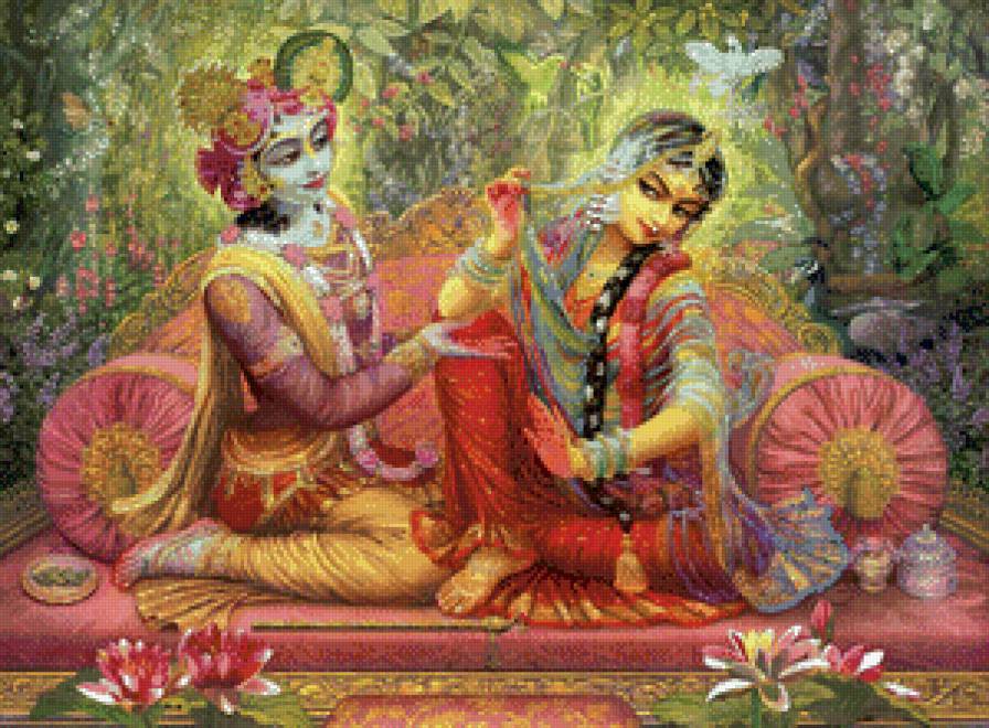 Радха и Кришна - кришна, радха и кришна, индия, радха - предпросмотр