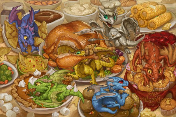 дракошки - дракон ужин мифические существа праздник - оригинал