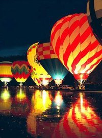 Воздушное настроение - ночь, небо, путишествие, воздушный шар - оригинал