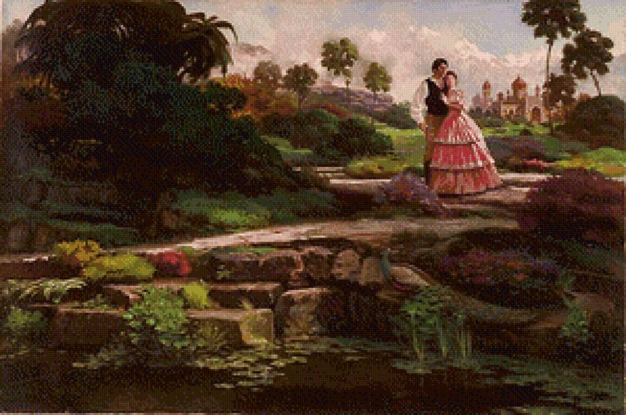 романтика - вода, влюбленные, старина - предпросмотр