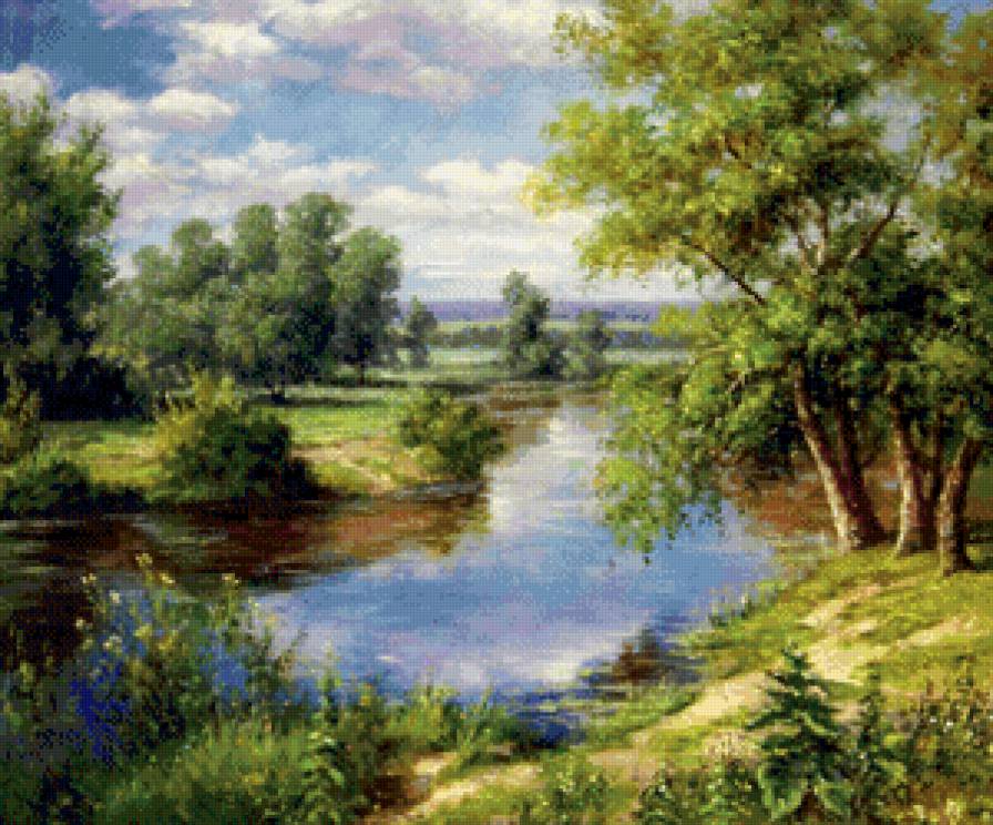 №850970 - лето, река, природа - предпросмотр